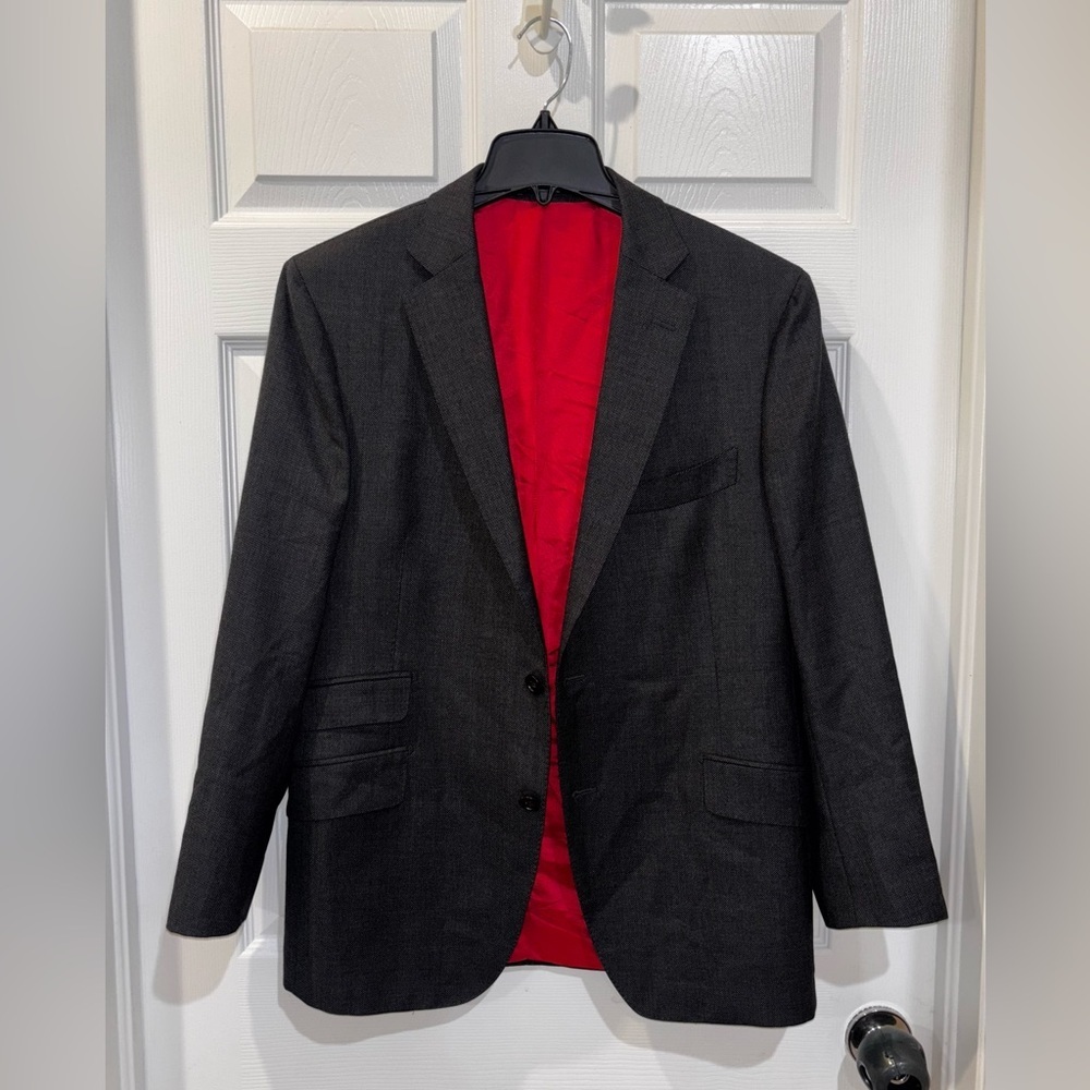 SUITSUPPLY Canonico Vitale Barberis mens Gray Pure Wool 130s Blazer size 38L​​ - Picture 11 of 11